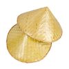 OUTDOOR SHAPING Chinese Bamboo Coolie Hat for Men 2 Pack Natural