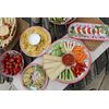 Mediterranean 3-Section Melamine/Plastic Snack & Dip Outdoor Dining Serving Tray