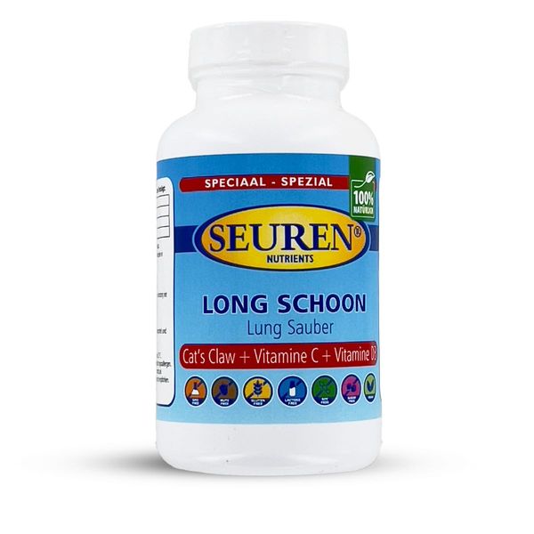 Seuren Nutrients | Lung Clean | Cat's Claw + Vitamin C + Vitamin D3 | 100 Capsules for the Immune System.