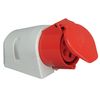 Kopp 102000005 CEE Wall socket, 5 Pin 32 A 400 V Red