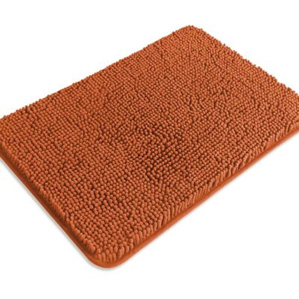 Burnt Orange Bathroom Rugs “ Absorbent And Washable Bath Mat Nonslip Thick Soft