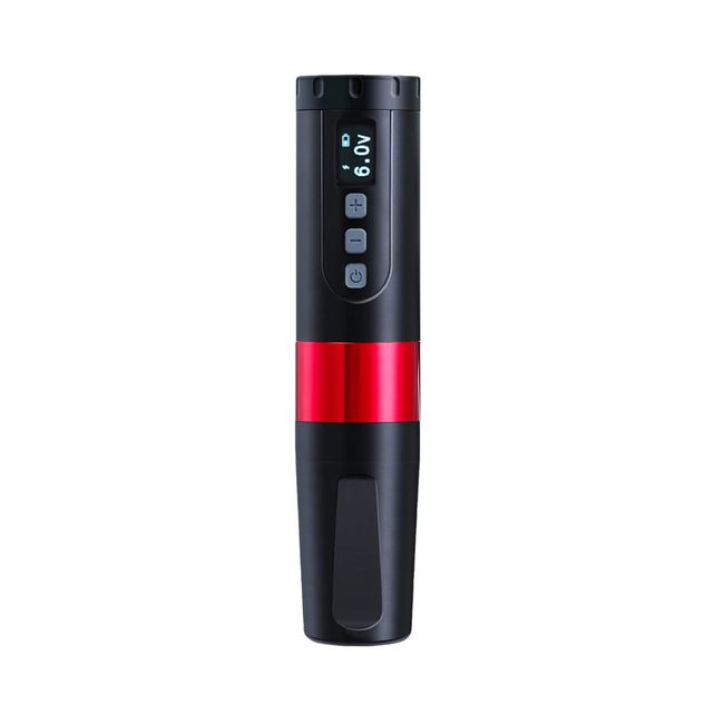 BRONC V2 Tattoo Machine Rotary Pen Style Supply Coreless Motor 2,000mAh Battery Power (Red)