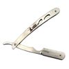 Classic Samurai CS-102 Stainless Steel Professional Barber Straight Edge Razor with 100 Count Single Edge Razor Blades (Silver Razor Only)