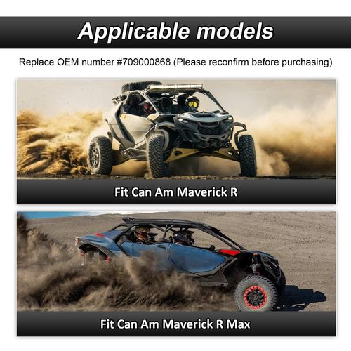 ROMELACK Black Gas Tank Cap 6061 Aluminum Fuel Caps Compatible with Can Am Maverick R/R Max 2024-2025