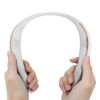 Wireless Bluetooth Wearable Neckband Stereo Speaker Headset in White