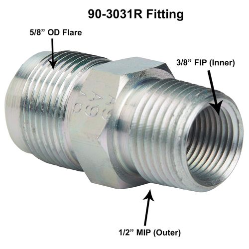 Dormont Gas Flare Fitting (0145828) 90-3031R - 5/8 In. OD Flare X 1/2 In. MIP Adapter