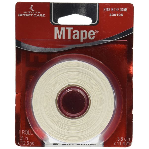 Mueller M Tape 1.5in x 15yd White ONE SINGLE ROLL