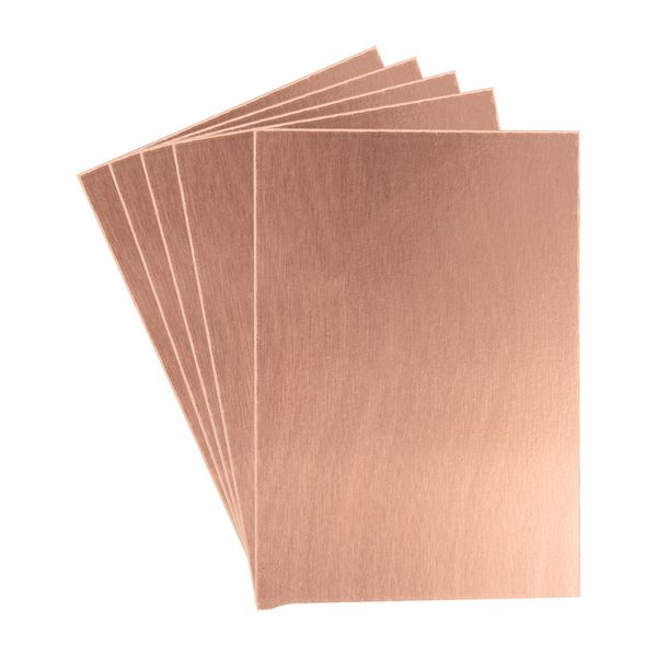 sourcingmap 7X10cm Single Sided Copper Clad Laminate PCB Circuit Board Brown 5pcs