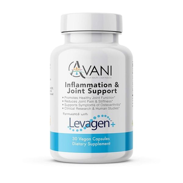 Avani Health - Levagen Inflammation Supplement - Joint Support and Comfort Reduces Joint Pain and Stiffness - Enhanced Absorption Bioperine and Astragine - Gluten Free - Vegan Capsules