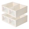 4Pcs Clothes Storage Bins - Foldable Fabric Container Cube Box - Stackable Linen