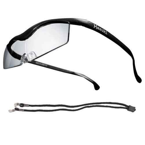 Hazuki Magnifier Compact, 1.32x, Clear Lens (9 Colors in Total) with Neck Strap and Neck Hanging (Black) Birthday Gift