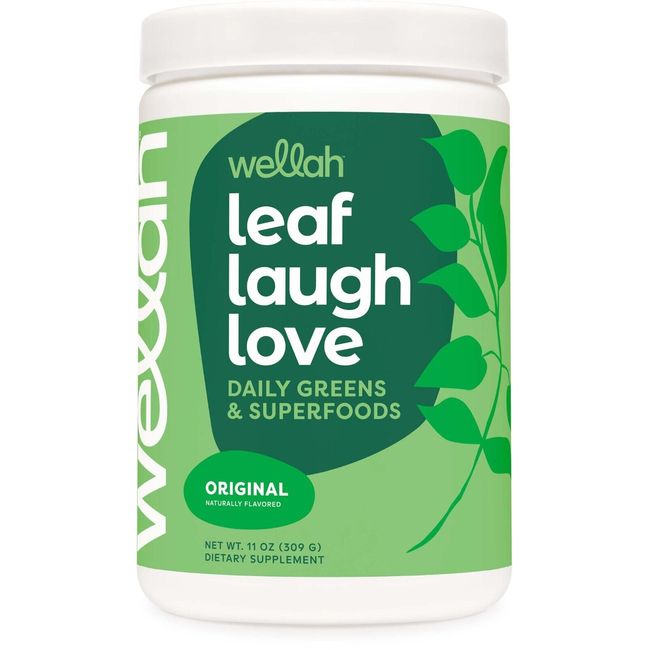 Wellah Leaf, Laugh, Love Daily Greens & Superfoods Powder (Unflavored) 30 Serv.