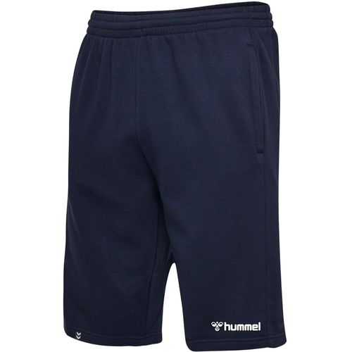 hummel Unisex Children's Hmlmover Cotton Bermuda Shorts, Navy, 176 EU