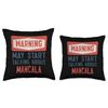 Warning May Start Talking About Mancala Throw Pillow