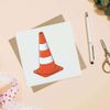 'Traffic Cone' Blank Greeting Card (GC00051899)
