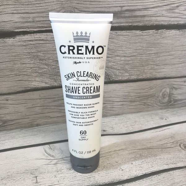 Cremo Skin Clearing Unscented Shave Cream, 4oz