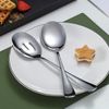 Serving Spoons 4 Pieces, Kyraton Serving Spoon, Include 2 Serving Spoon and 2 Slotted Spoons, Stainless Steel Serving Utensils, Serving Set Packing of 4