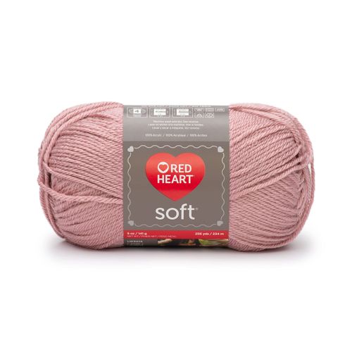 Red Heart Soft Rose Blush Yarn - 3 Pack of 141g/5oz - Acrylic - 4 Medium (Worsted) - 256 Yards - Knitting/Crochet