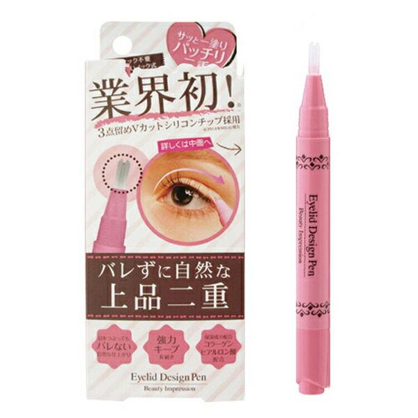 Eyelid design pen, double eyelids, eyelid glue, eye tape, sensitive skin, natural, double eyelid glue, double eyelids, can be made up from above, double eyelid makeup, transparent, hyaluronic acid, professional beauty salon, beauty salon specialty store, 