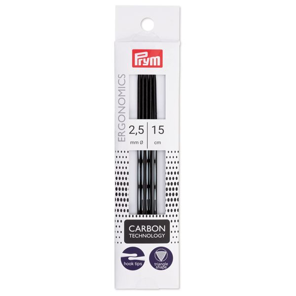 Prym 194181-1 Knitting Needles, Plastic, Black, 2.5 mm