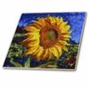 3dRose Sunflower in Van Gogh Style Tile, 8 x 8