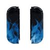 eXtremeRate Blue Flame Soft Touch Joy con Handheld Controller Housing (D-Pad Version) with Full Set Buttons for Nintendo Switch Joycon & Switch OLED Joycon - Without Joycon & Console