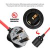 Teynewer Pendant Light Ceiling Lighting Fitting, E27 Lamp Holder with Switch Suspended Pendant Light Fitting Kit, 2 Core Textile Cable UK Plug (Red, 4m)