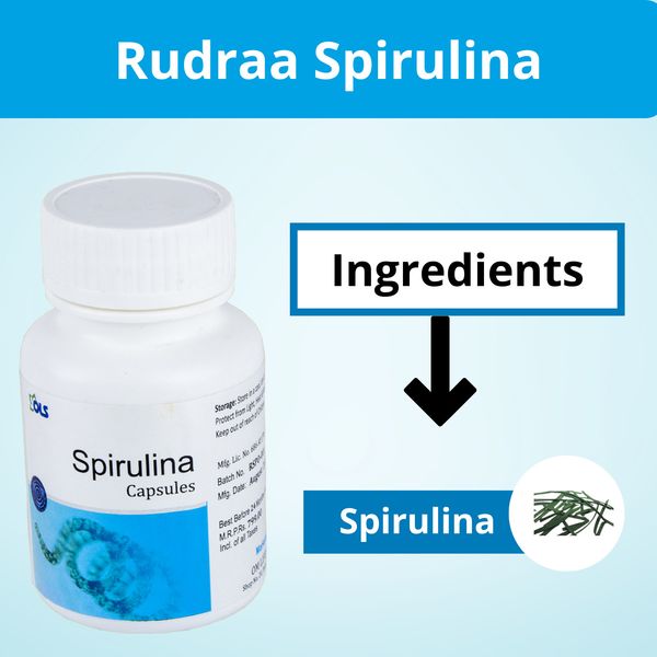 Rudraa Spirulina | 60 Capsules