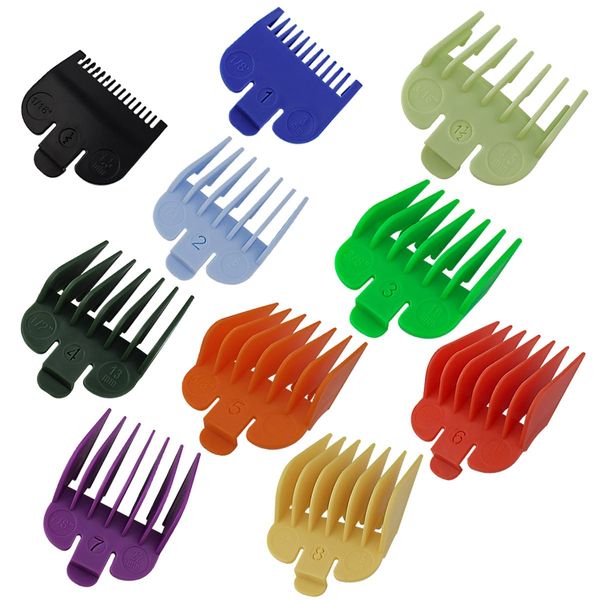 10 Pcs Hair Clipper Guards Cutting Guides Professional Guide Comb Attachment Compatible with Wahl Professional Clippers/Trimmer Attachment Great for Hair Clippers (Length: 1/16" to 1")