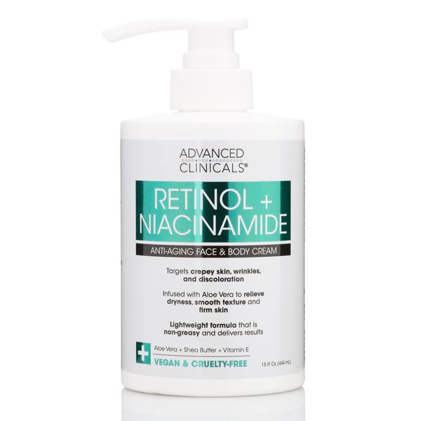 Advanced Clinicals Retinol Body Lotion, Firming & Anti-Aging Moisturizer for Crepey Skin, 15 Oz