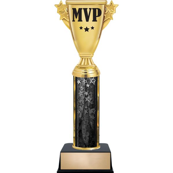 Customizable 11" MVP Cup Black Star Trophy Award, Engrave Now