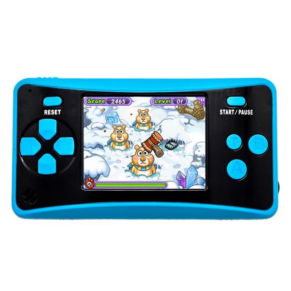 JJFUN Mini Handheld Game Console for Kids Portable Retro Video Game Player Built-in 182 Classic Games 2.5 inches LCD Screen Arcade Gaming System Xmas Present for Boys Girls Ages 4-12 (Blue+Black)