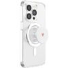 Rose White Minimalist Heart PopSockets MagSafe PopGrip for iPhone