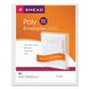 Smead Poly Envelope, 1-1/4" Expansion, String-Tie Closure, Side Load, Letter Size, Clear, 5 per Pack (89521)