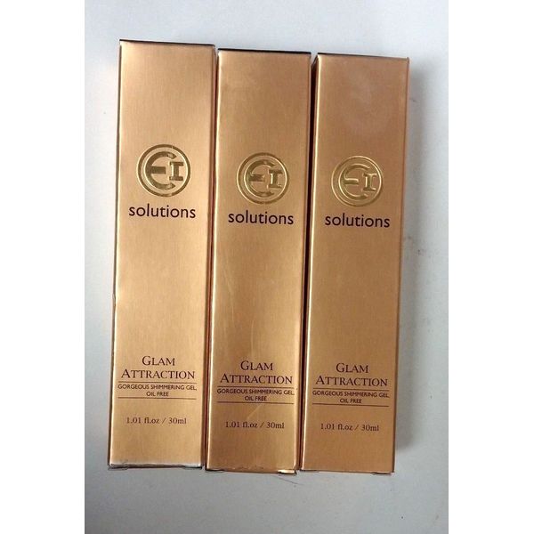 3 pack English Ideas Solution GLAM ATTRACTION 1.01 Oz  Shimmering Gel
