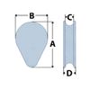 Self Colour Solid Thimble 32MM (Rope Drillable Hole Crane Rigging)