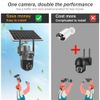 Solar Powered Wireless WiFi Outdoor PTZ Security IP CCTV Camera 4MP Surveillance