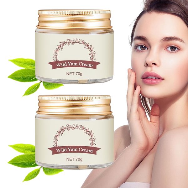 HongChengSM Wild Yam Cream,Wild Yam Cream Organic,Skin Moisturizer,Yam Cream,Women's Wild Yam Root Cream for All Skin Types(2PCS)