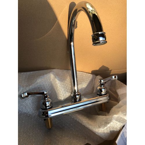 Huntington Brass K2220701. 2-Handle High Arc 8-Inch Kitchen Faucet Chrome