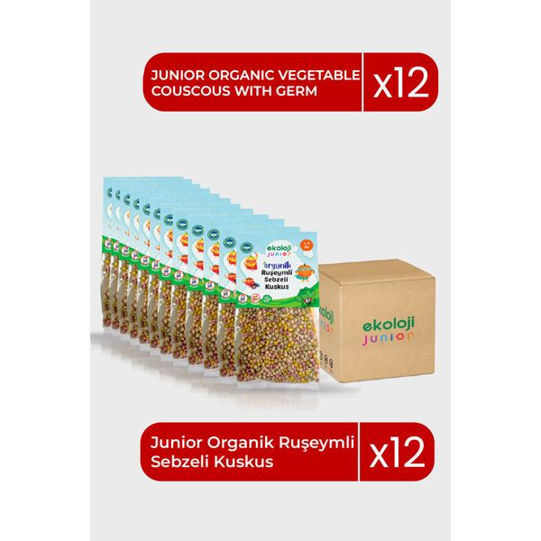 Organik Ruşeymli Sebzeli Kuskus 250gr12Paket Couscous with Organic Wheat Germ Vegetables 250gr12pack