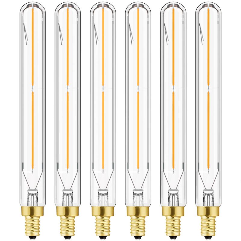 Leools E12 Led Long Bulb,7.3Inch Long Tubular Light Bulbs,T6 B11 ...