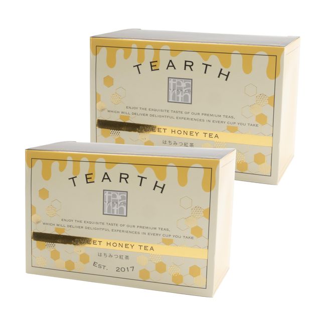 TEARTH Honey Tea Bags 25 Bags Individually Packaged and 2 Recommended Tea Bags Set