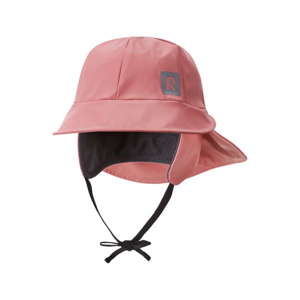 Reima Kinder Regenhut Rainy, wasserdichte Kopfbedeckung mit Ohrenschützer und Reflektoren, Unisex Regenbekleidung für Mädchen und Jungen Rose Blush 52