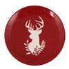12 Piece Red & White Reindeer Festive Dinner Set Dishwasher Microwave Safe