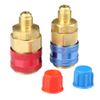 Car AC High &Low Side Quick Coupler Connector Brass Manifold Refrigerant Adapter