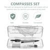 STOBOK Compass, 7-Piece Math Set, School Compass, Math Kompas, Straight Ruler, Triangular Ruler, Semicircle Protractor, Eraser, Refill, Drafting, Drawing Tool, Geometry, Students, Stationary Supplies,