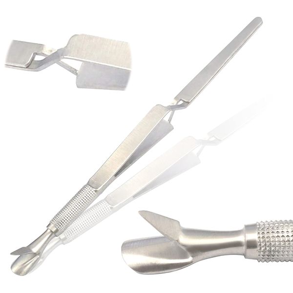 OdontoMed2011 C-curve Nail Pinching Tool Acrylic Gel Tips Multi-function Young Color (Silver)