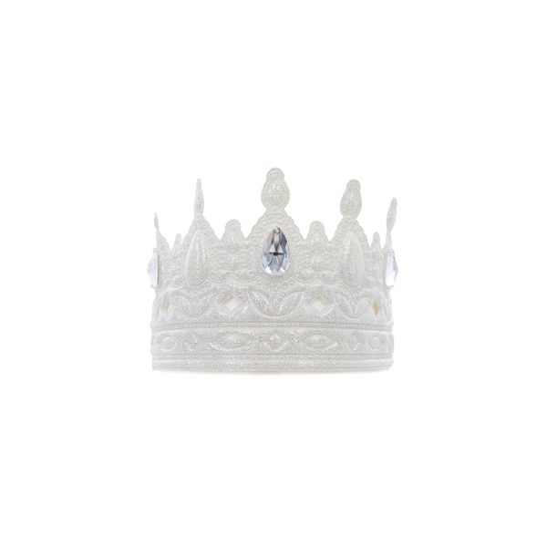 Little Adventures Soft Queen and Duchess Crowns Pretend Play & Party Dress Up Costume Acessory with No Glitter (Silver Duchess)