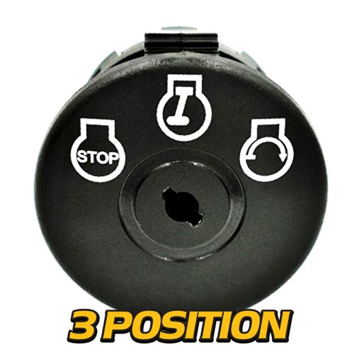 HD Switch Ignition Key Switch 077-8076-00 for Bad Boy Mowers Pup ZT Lightning MZ AOS CZT Outlaw Extreme Maverick BadBoy - Includes 2 Keys & Free Carabiner HD Switch