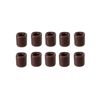 Mega Candles - Ceramic 1/2" Chime / Spell Candle Holder with Candles - BrownSet